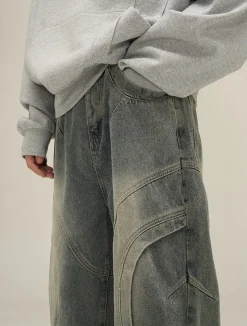 Hot HJK Exclusive Curved Denim Jeans Jeans