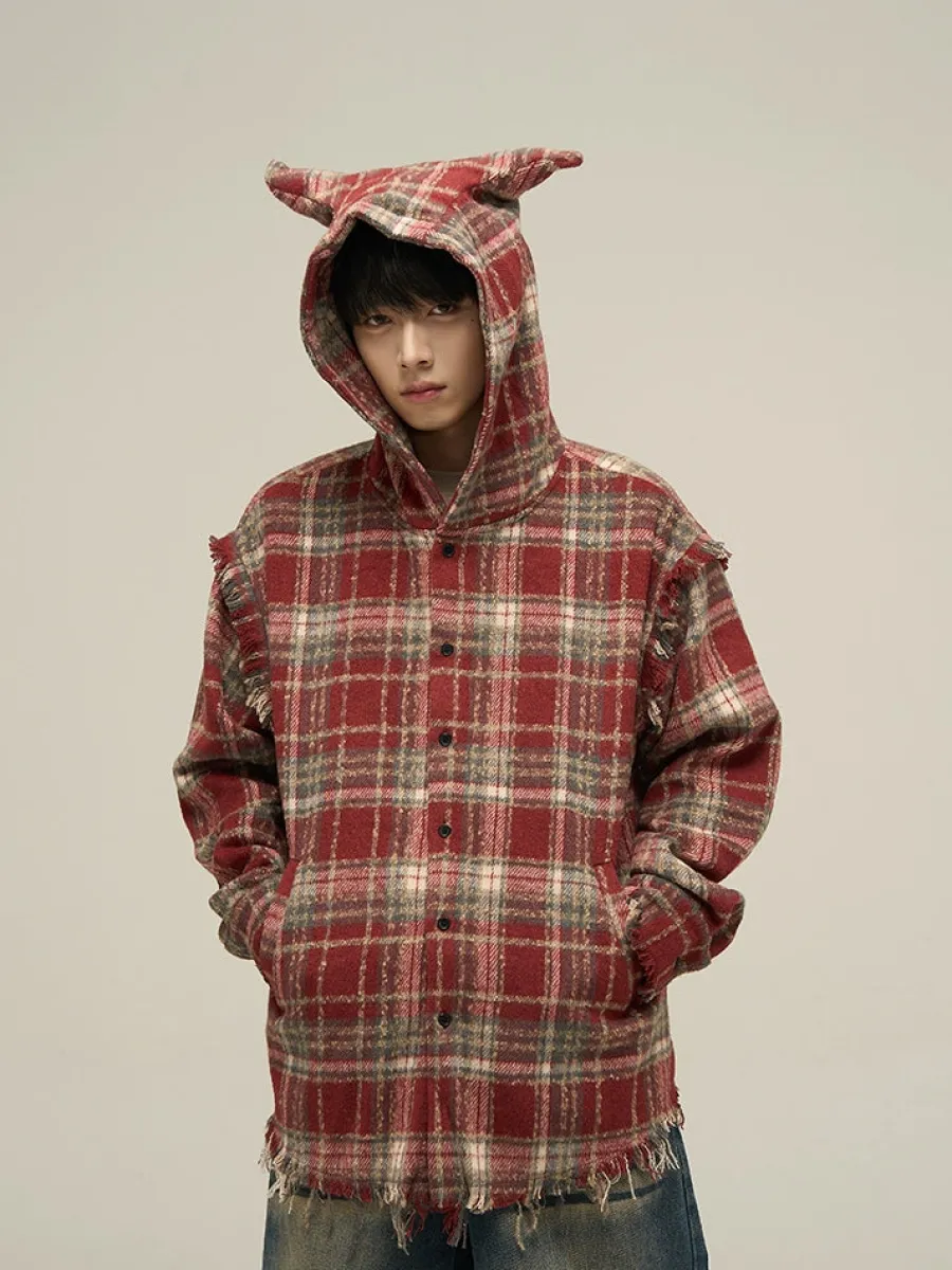 New HJK Exclusive Hooded Devil Flannel Hoodies