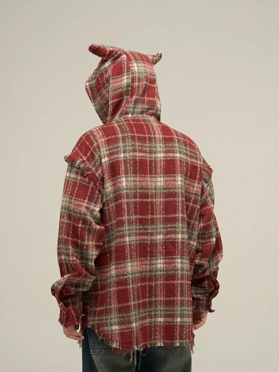 New HJK Exclusive Hooded Devil Flannel Hoodies