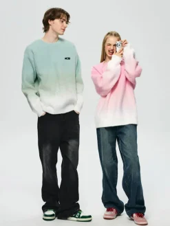Outlet Soft Gradient Pullover Sweaters