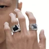 Clearance Denim Inlay Ring Accessories