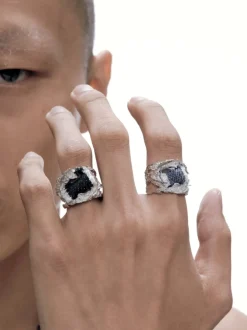 Clearance Denim Inlay Ring Accessories