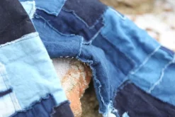 Online Indigo Patchwork Denim Scarf Accessories