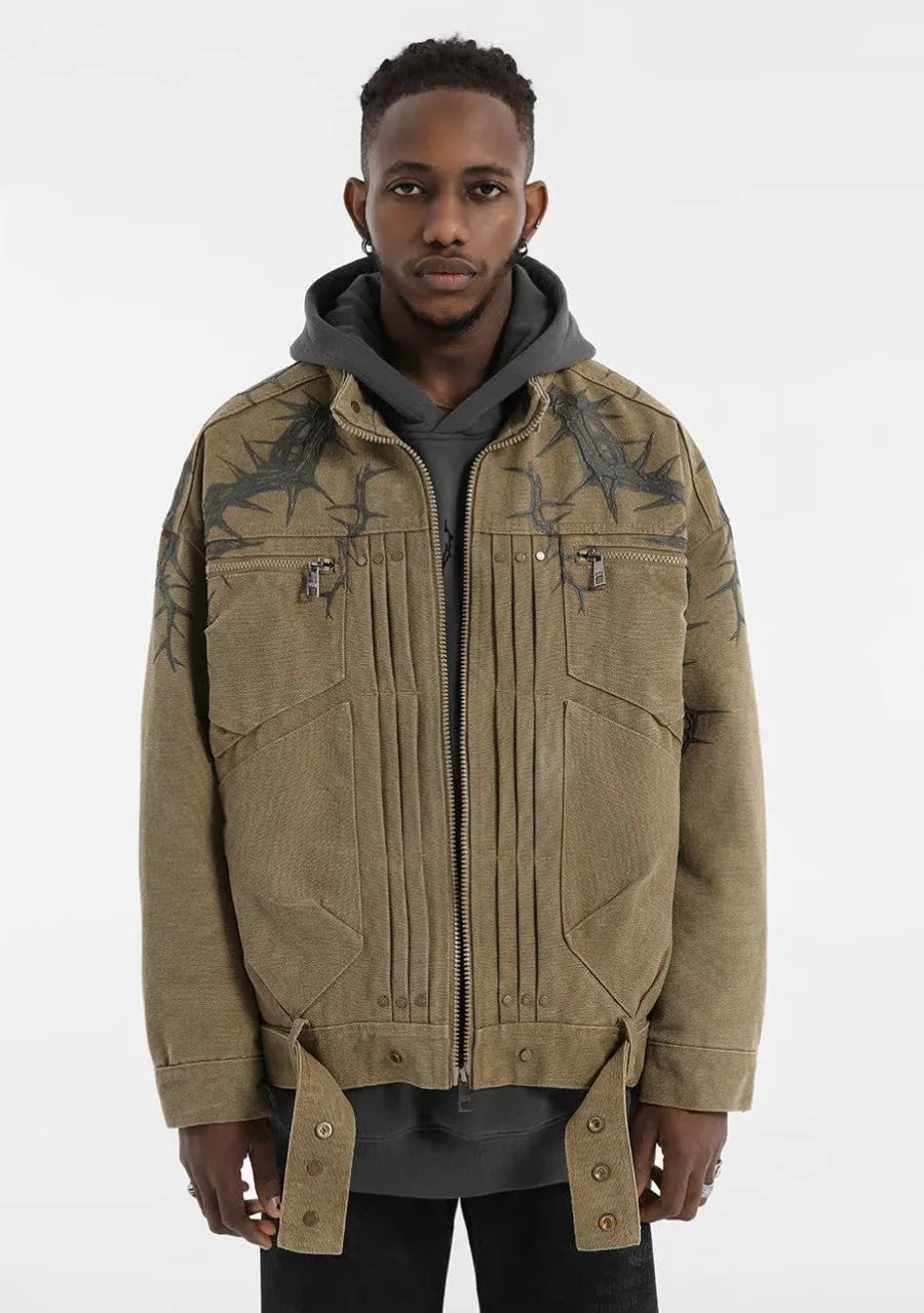 New Embossed Thorn Heavyweight Jacket Jackets