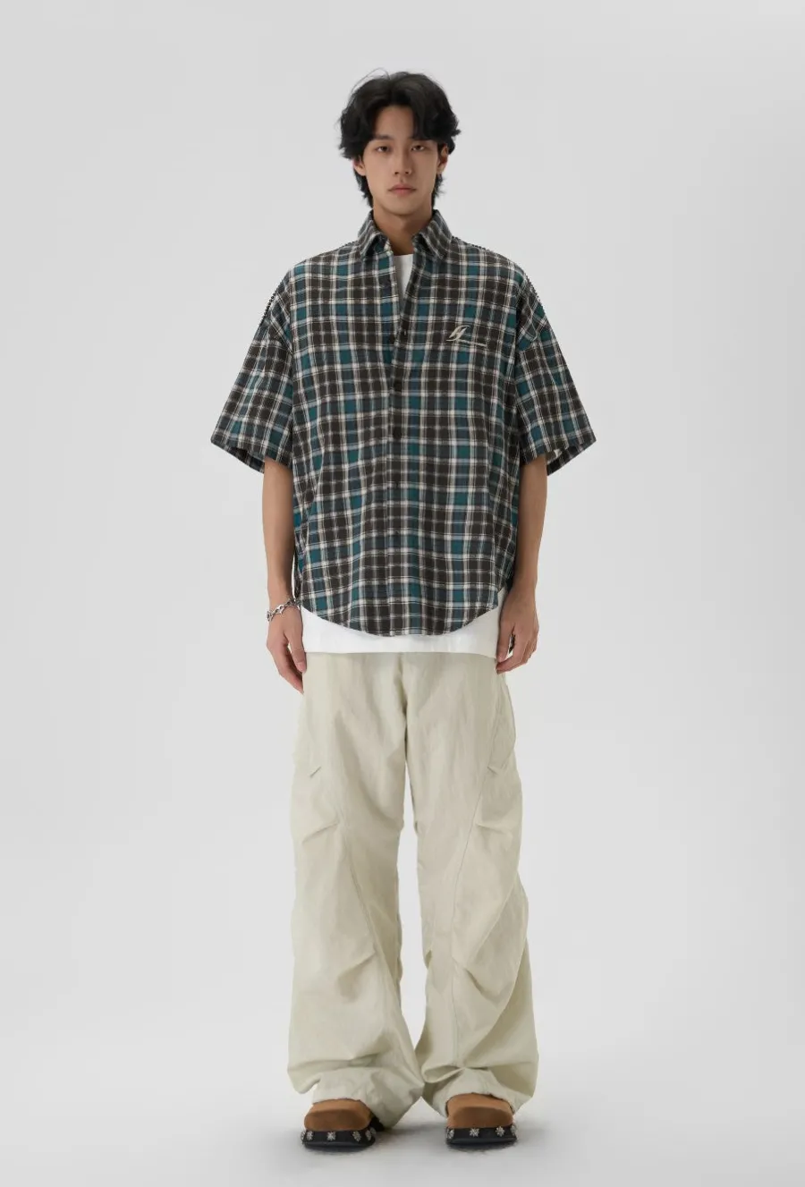 Outlet Pleated Parachute Pants Pants