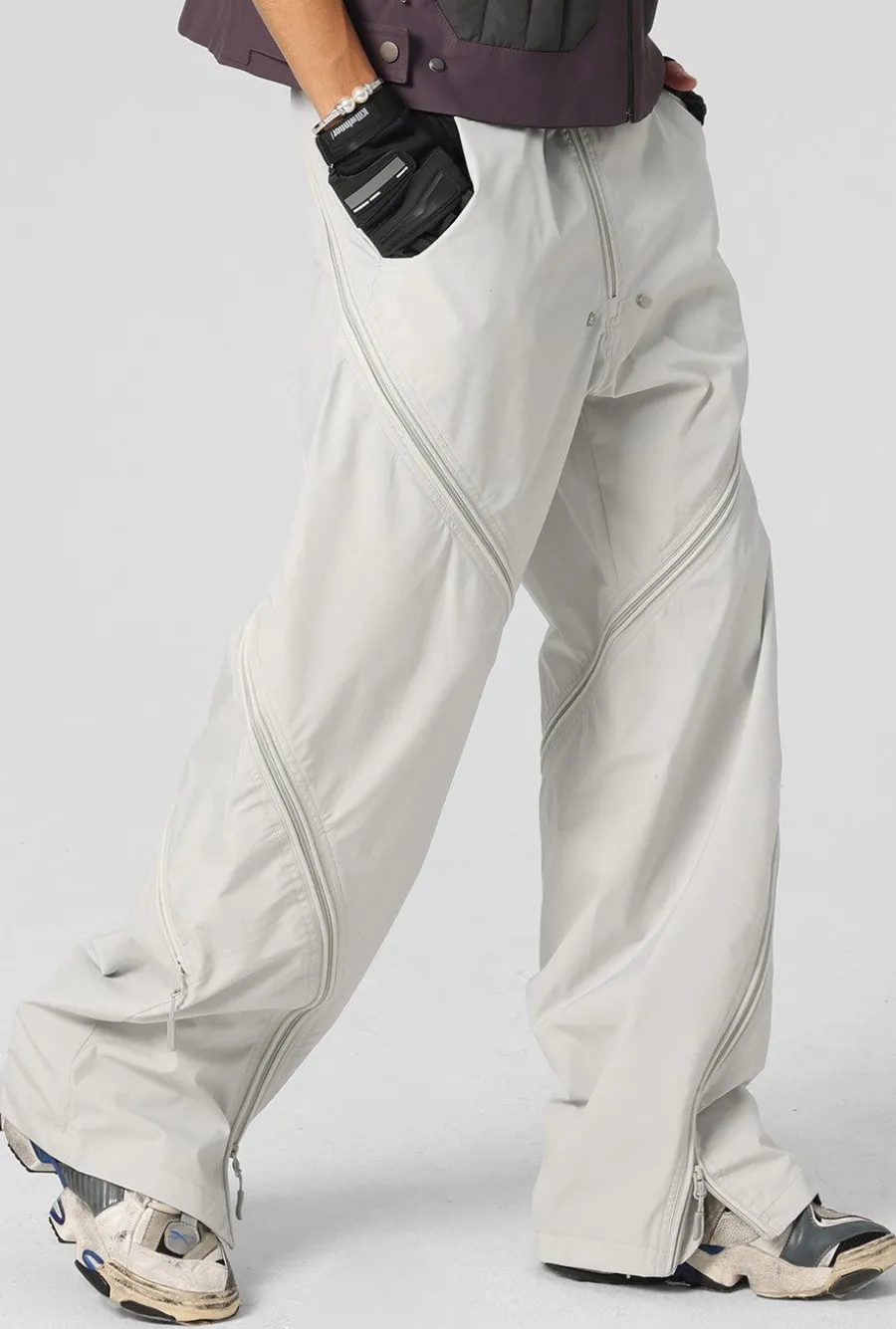 Sale Vertical Zip Cargo Pants Pants