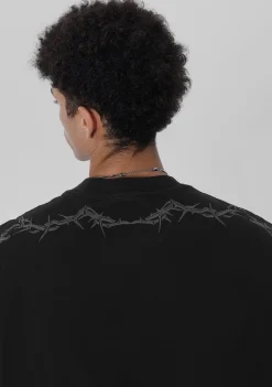 Clearance Washed Torn Collar Long Sleeve Shirts
