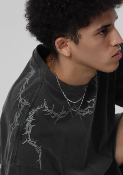 Clearance Washed Torn Collar Long Sleeve Shirts