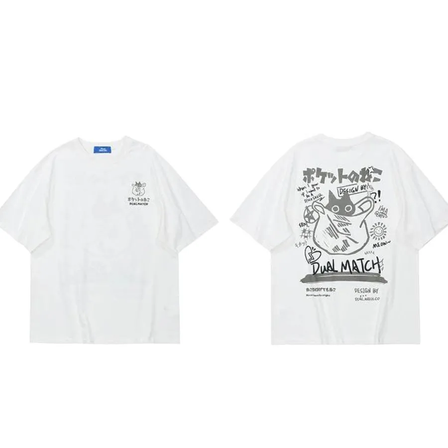 Online Kanji Cat Tee T-Shirts