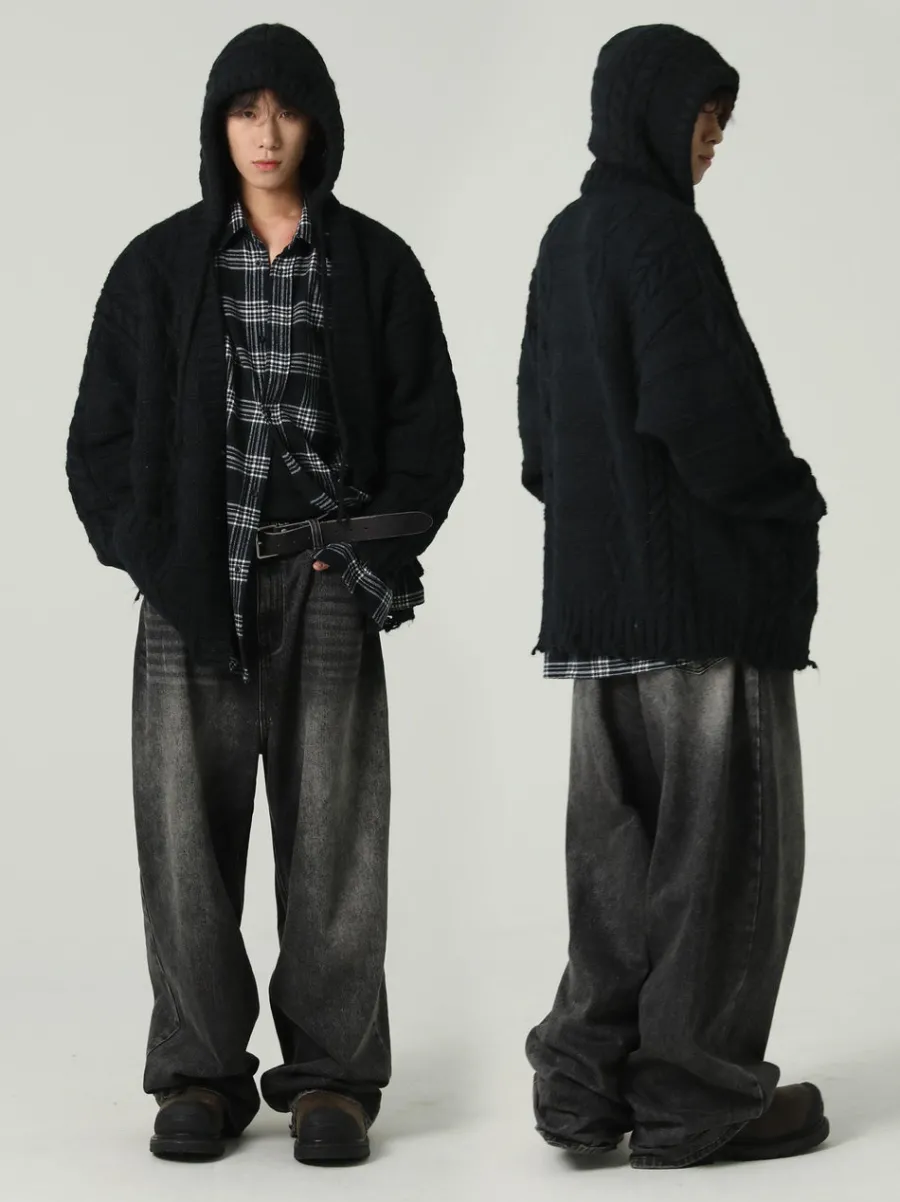 Clearance Edith Knit Hooded Cardigan Sweaters