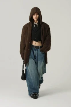 Clearance Edith Knit Hooded Cardigan Sweaters