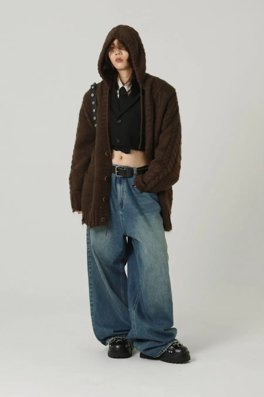 Clearance Edith Knit Hooded Cardigan Sweaters