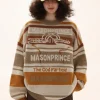 Discount Multi Color Alpaca Knit Sweater Sweaters