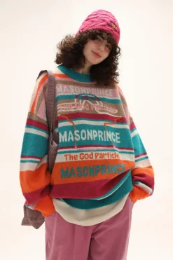 Discount Multi Color Alpaca Knit Sweater Sweaters