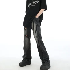 Clearance Scratch Ripped Jeans Jeans