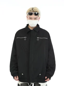 Outlet Star Zipped Work Jacket Jackets