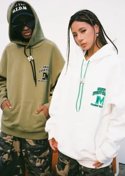 New M Buckle Drawstring Hoodie Hoodies
