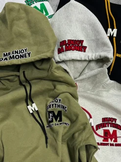 New M Buckle Drawstring Hoodie Hoodies