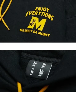 New M Buckle Drawstring Hoodie Hoodies
