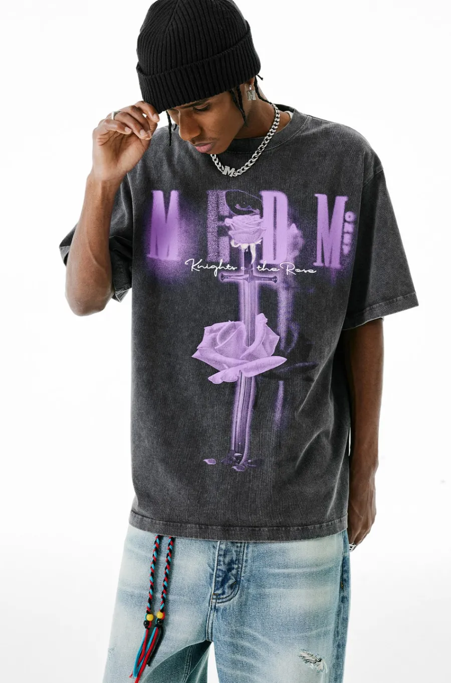 Online Vintage Washed "Sword & Rose" Tee T-Shirts