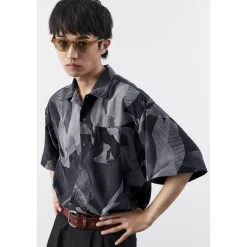 Fashion Boxy Cut Lotus Shirt Shirts