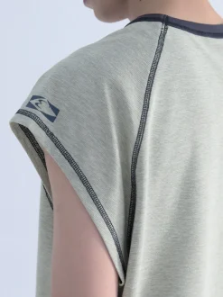 Discount Contrast Stitched Sleeveless Tee T-Shirts