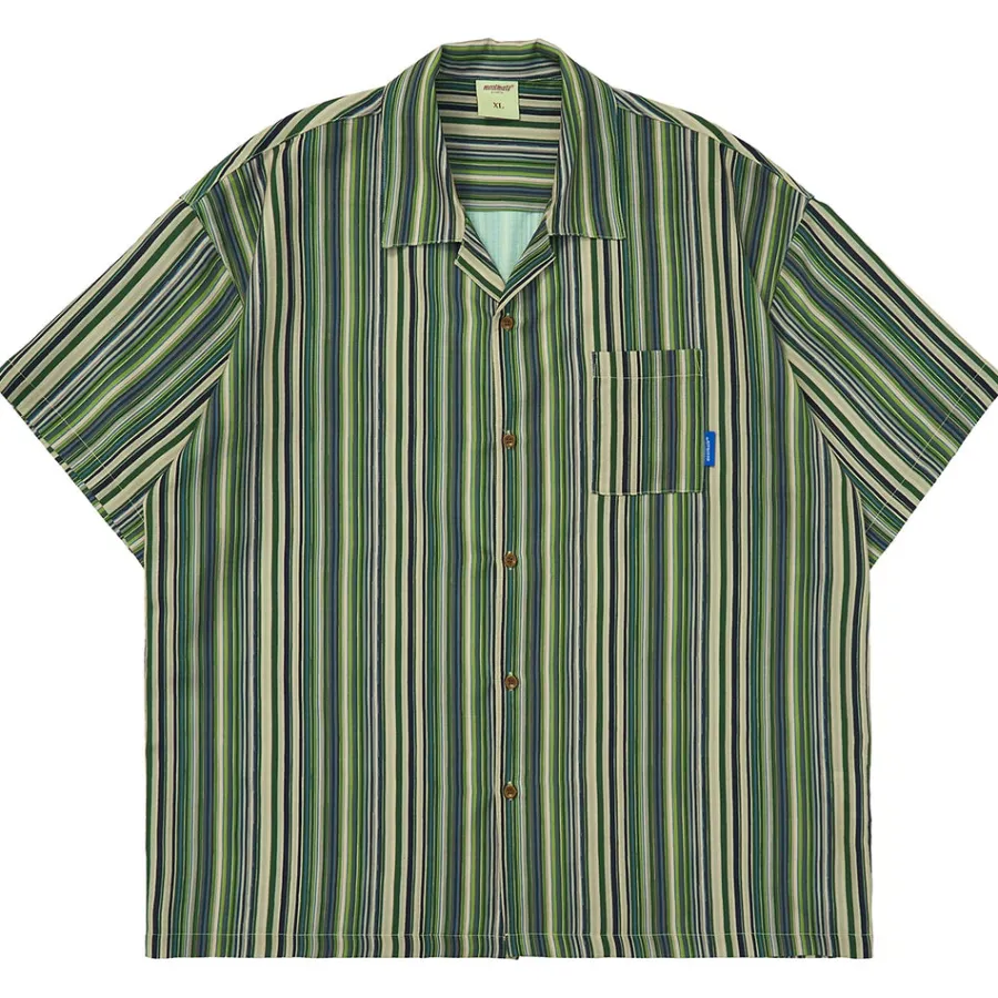 Sale Retro-Striped Button Up Shirts