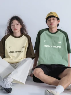 Fashion Two-Tone Logo Tee T-Shirts