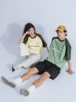 Fashion Two-Tone Logo Tee T-Shirts