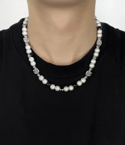Fashion Monochrome Pearl Necklace Accessories