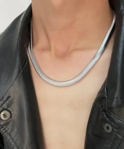 Online Wide Snake Chain Necklace Accessories