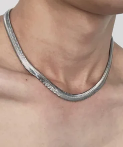 Online Wide Snake Chain Necklace Accessories