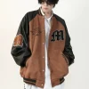 Fashion "1997" Suede Varsity Jacket Jackets