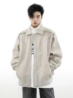 Outlet Star-Studded Bomber Jacket Jackets