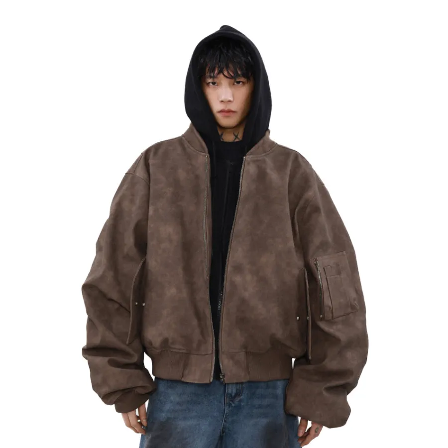 New Vintage Faded Bomber Jacket Jackets