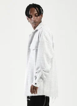 Discount Raw Edge Tweed Flannel Shirts | Jackets