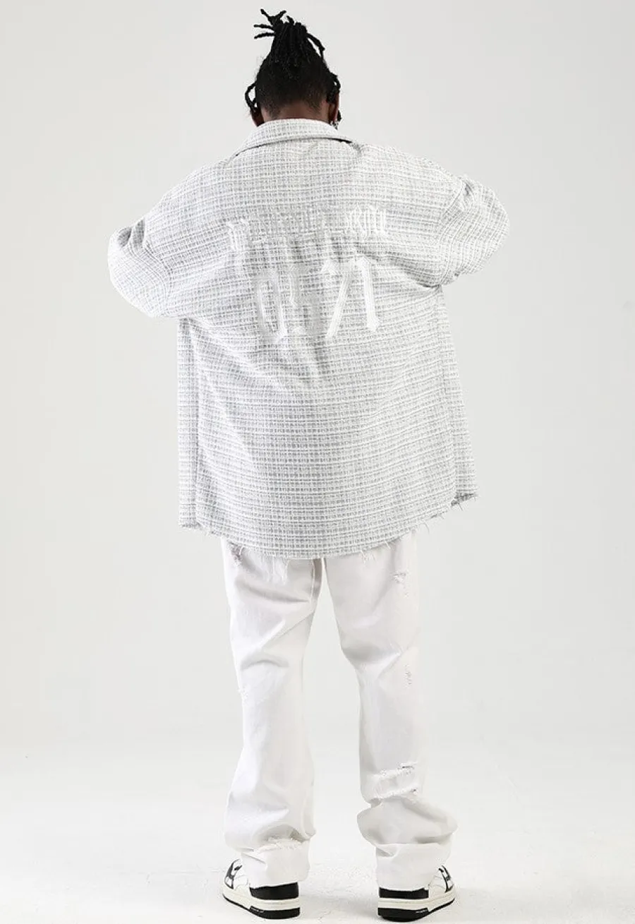 Discount Raw Edge Tweed Flannel Shirts | Jackets
