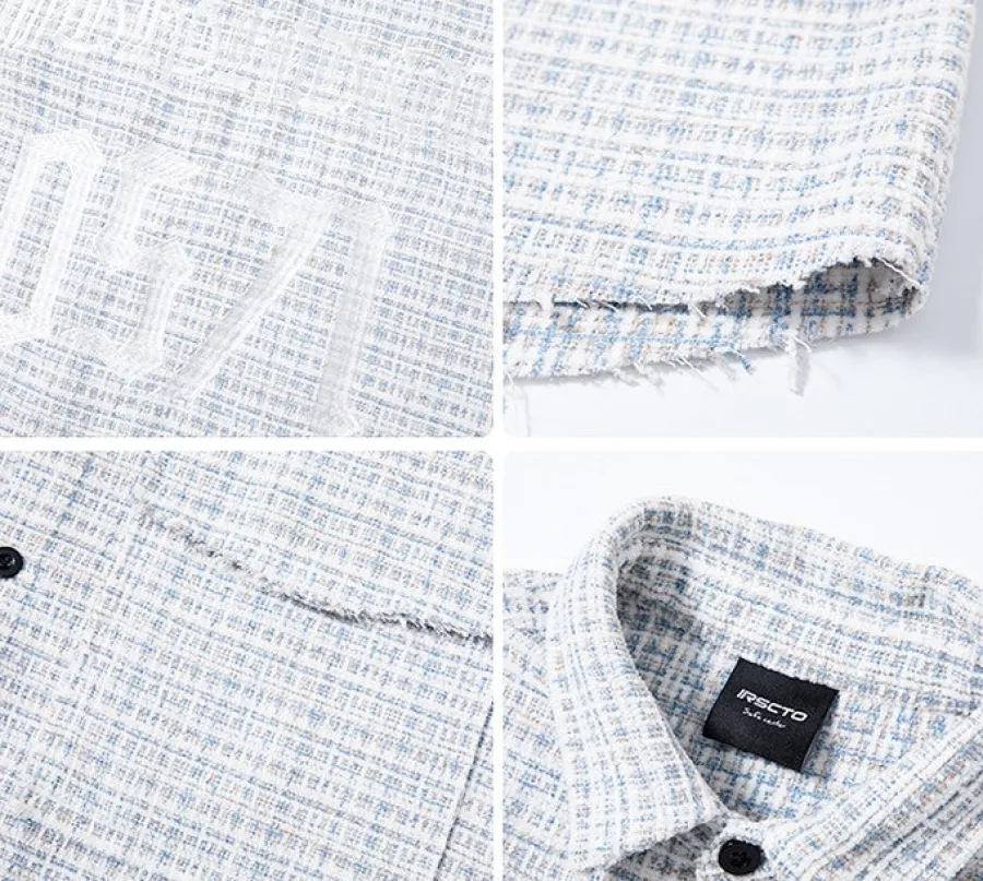 Discount Raw Edge Tweed Flannel Shirts | Jackets