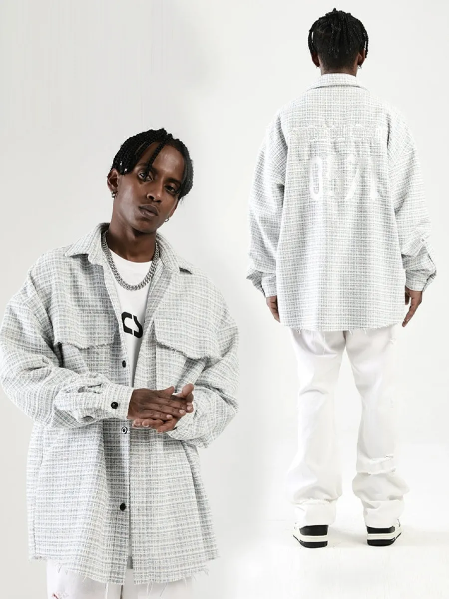 Discount Raw Edge Tweed Flannel Shirts | Jackets