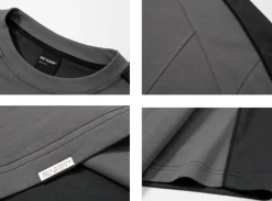 Discount Two-Tone Spliced Tee T-Shirts
