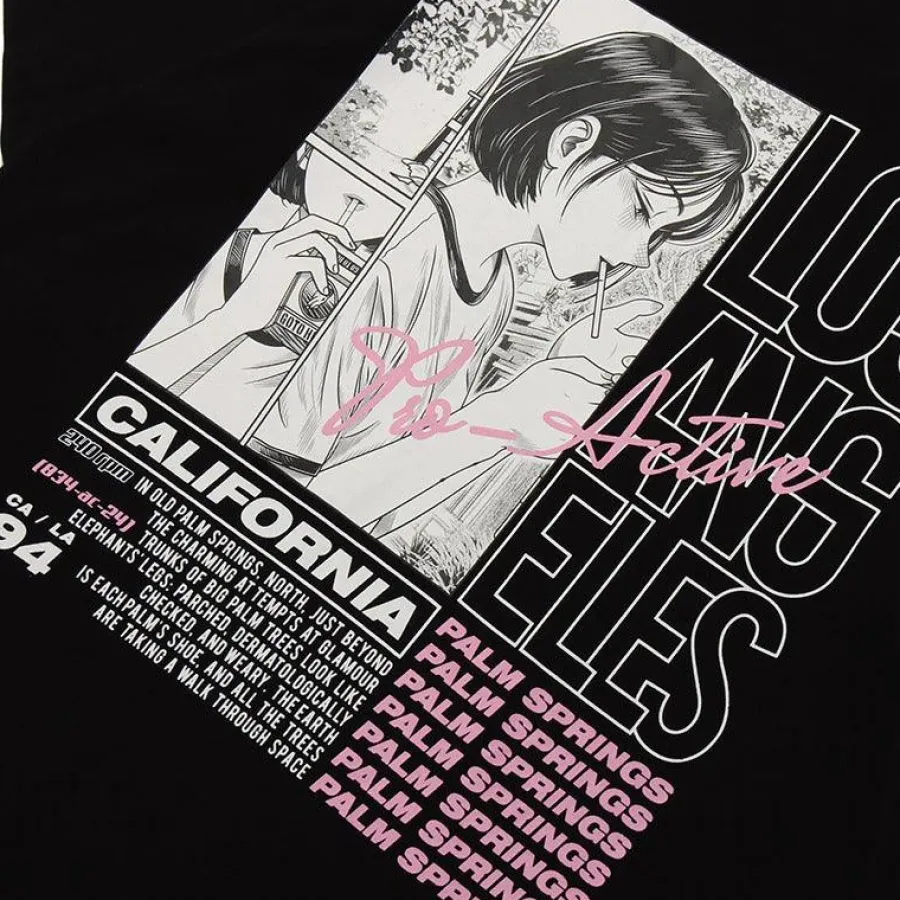 Fashion Palm Springs Anime Girl Tee T-Shirts