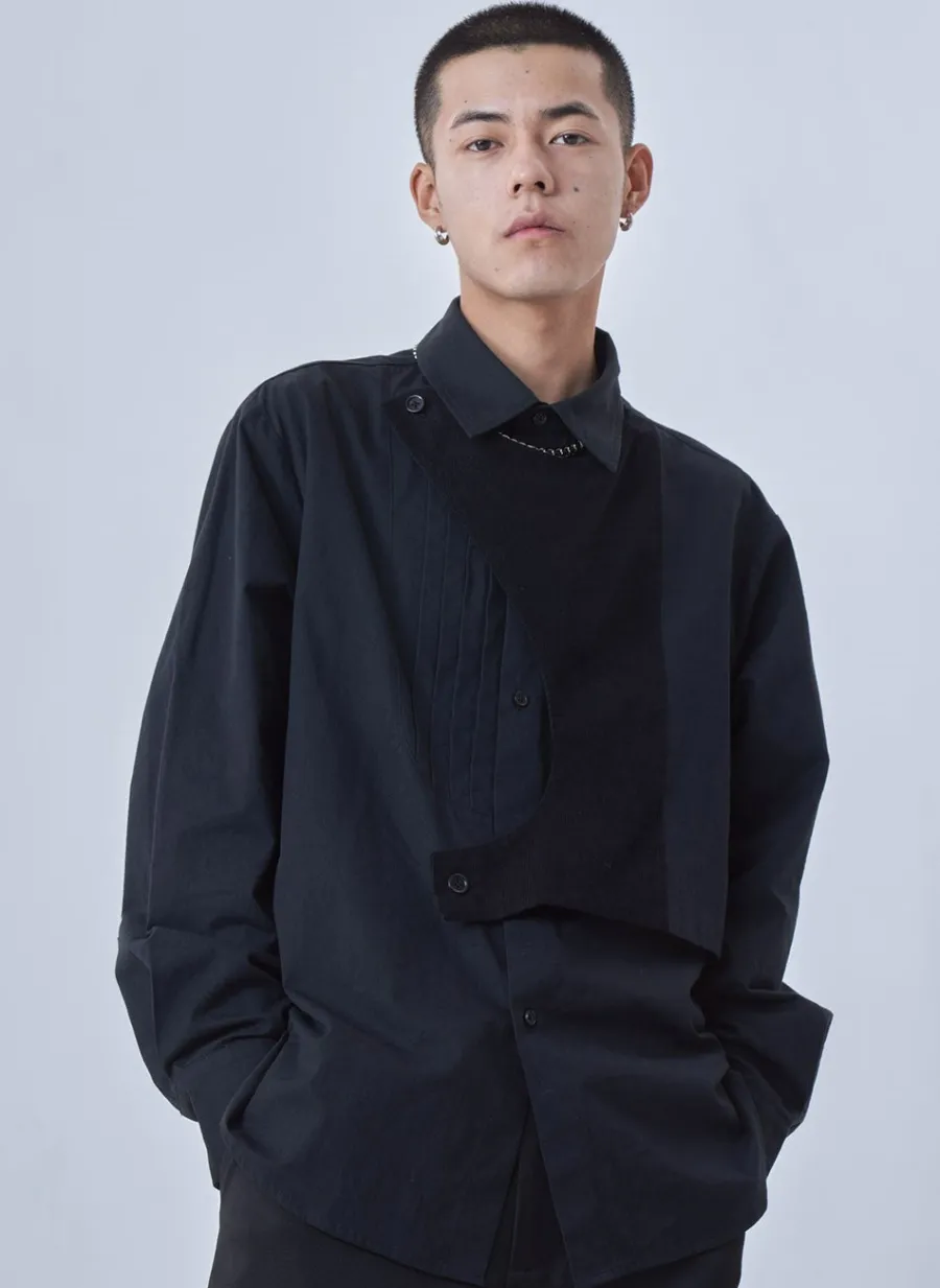 Online Deconstructed Long Sleeve Polo Shirts