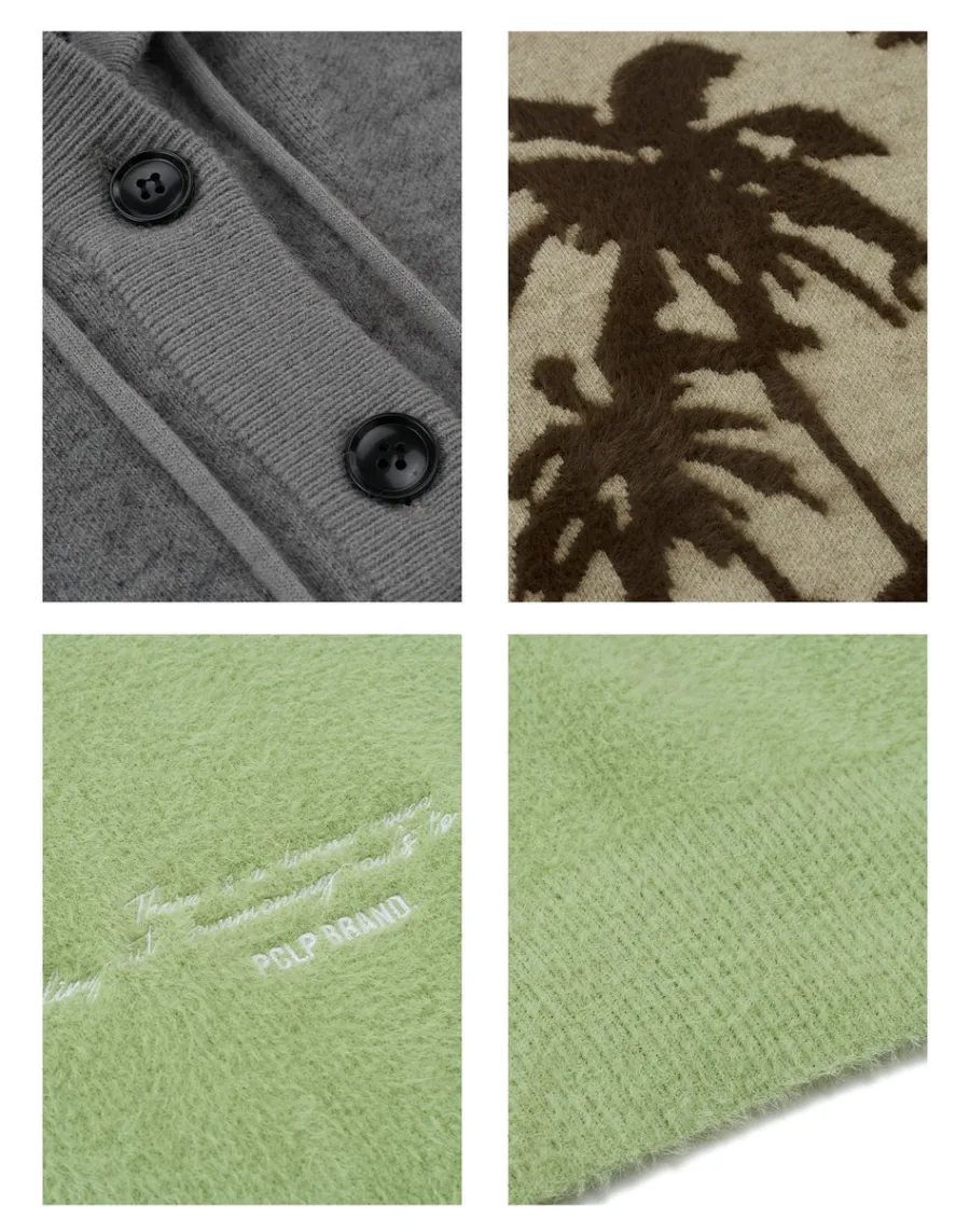 Best "King Palm" Knit Hoodie Hoodies