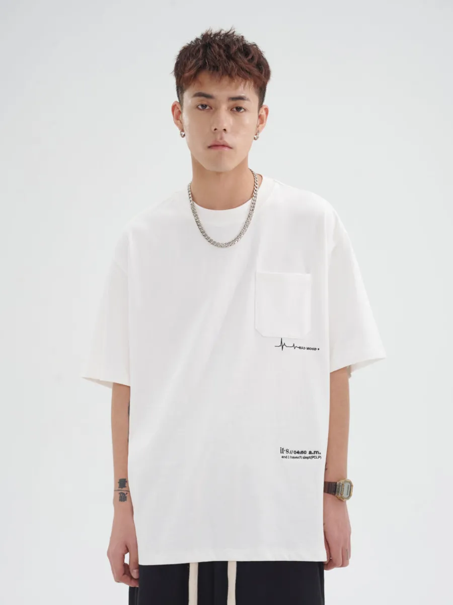 Online Mood Embroidered Tee T-Shirts