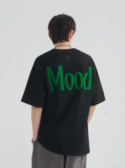 Online Mood Embroidered Tee T-Shirts