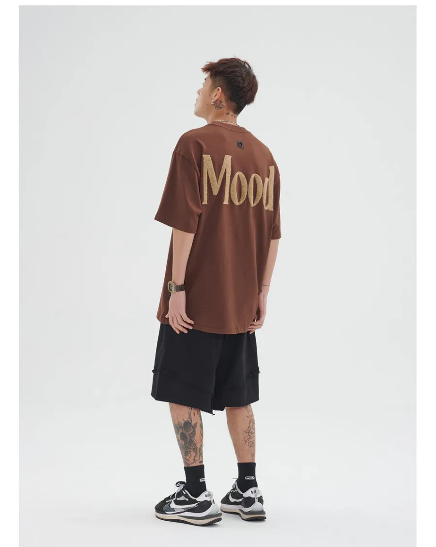 Online Mood Embroidered Tee T-Shirts