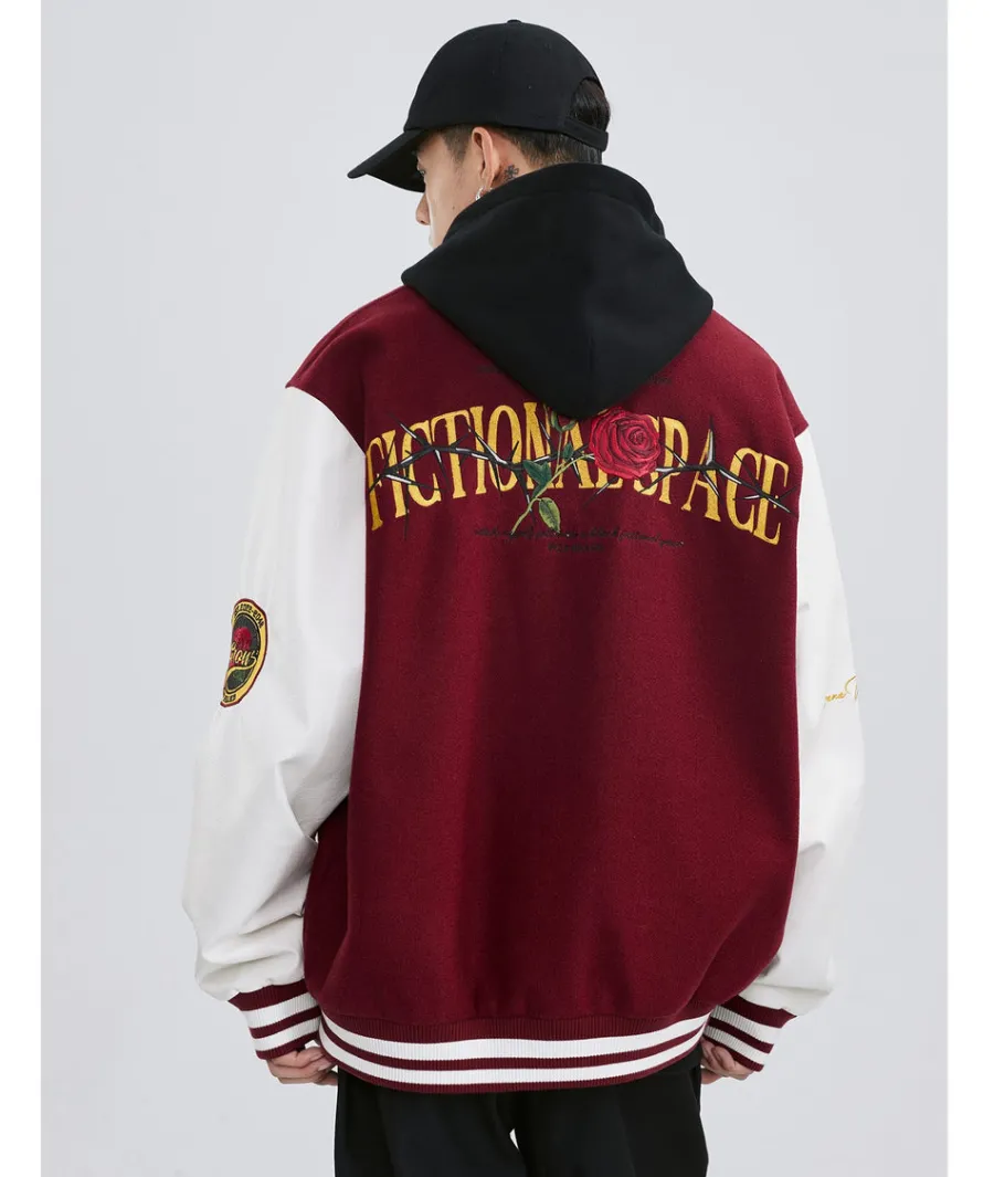 Outlet "Roses & Thorns" Varsity Jacket Jackets