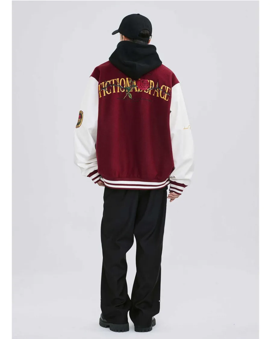 Outlet "Roses & Thorns" Varsity Jacket Jackets