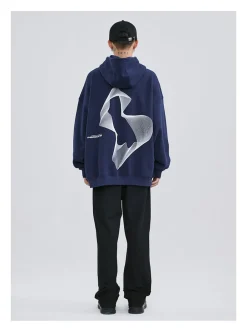 Fashion Wave Length Hoodie Hoodies