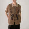 Outlet PHYSBOY Retro Leaf Crochet Button-Up Shirts
